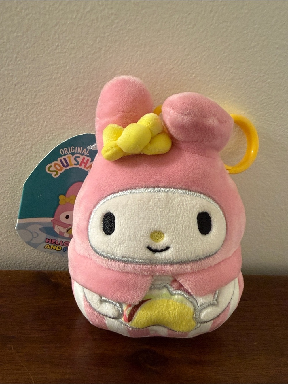 Squishmallows Hello & Friends KITTY My Melody Plush W/ Taco CLIP NWT